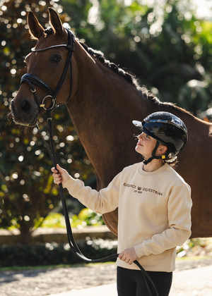 
                  
                    Load image into Gallery viewer, Beige &amp;#39;Matilda&amp;#39; Equestrian Fleece Pullover
                  
                
