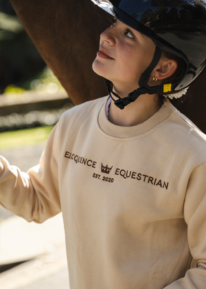 
                  
                    Load image into Gallery viewer, Beige &amp;#39;Matilda&amp;#39; Equestrian Fleece Pullover
                  
                