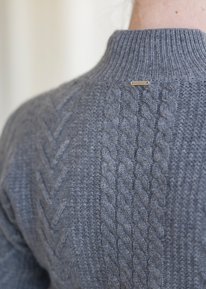 
                  
                    Load image into Gallery viewer, Grey &amp;#39;Claire&amp;#39; Cashmere Knit Sweater
                  
                