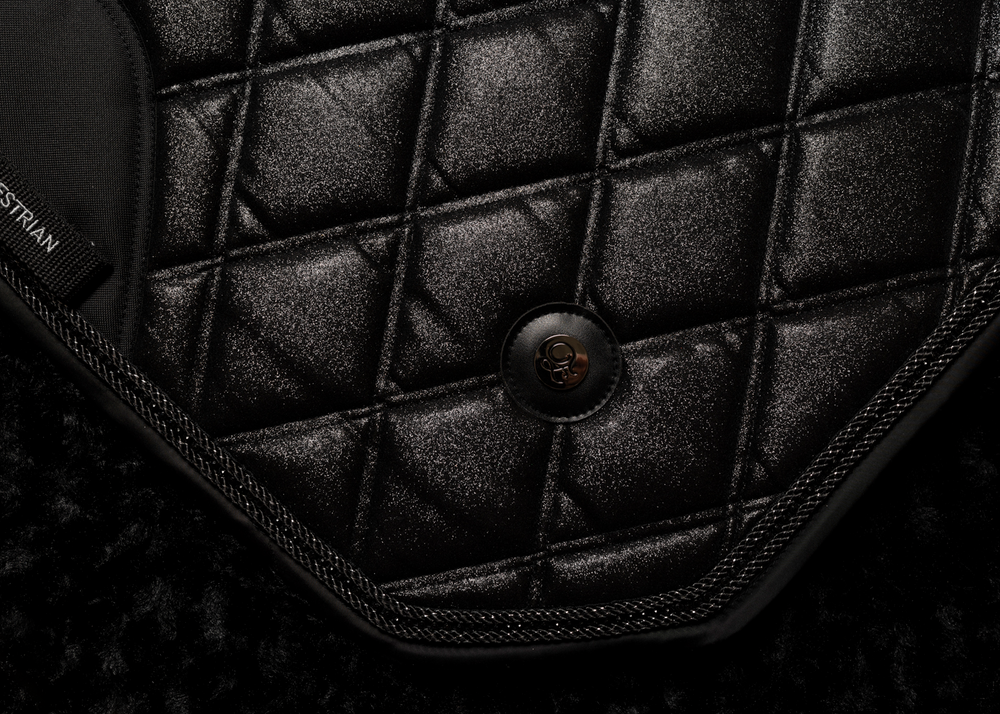 
                  
                    Load image into Gallery viewer, &amp;#39;The King&amp;#39; Black Stardust Jewel Saddle Pad
                  
                