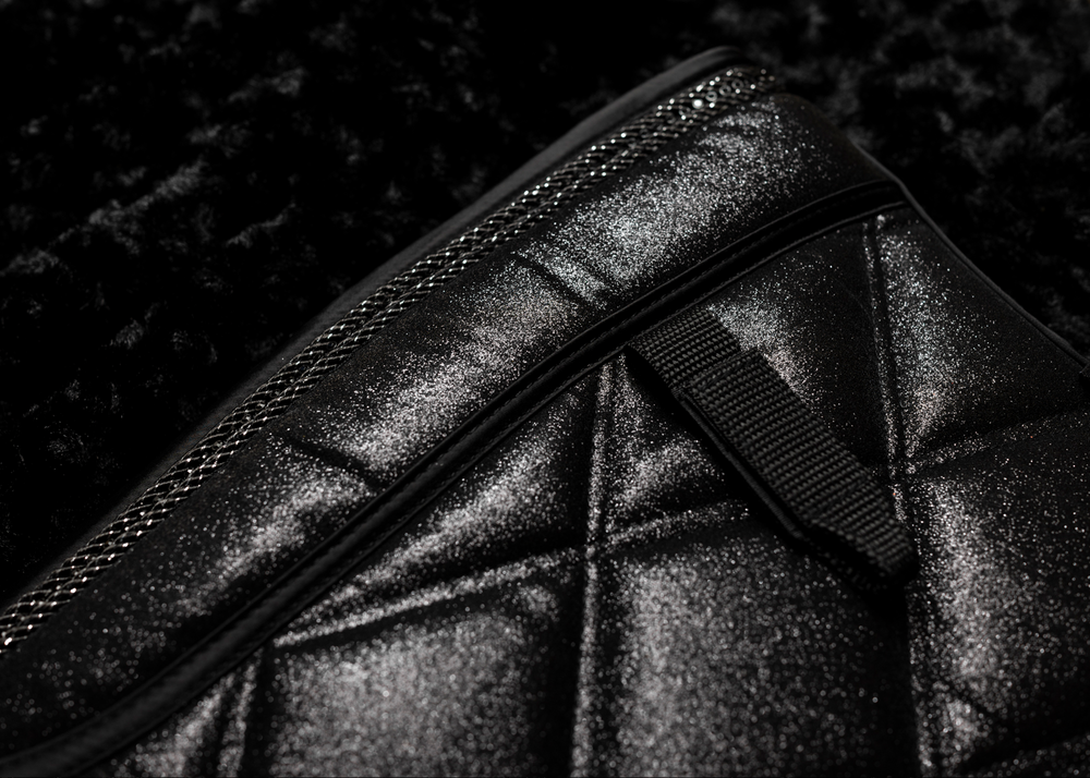 
                  
                    Load image into Gallery viewer, &amp;#39;The King&amp;#39; Black Stardust Jewel Saddle Pad
                  
                