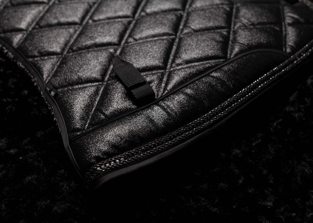 
                  
                    Load image into Gallery viewer, &amp;#39;The King&amp;#39; Black Stardust Jewel Saddle Pad
                  
                