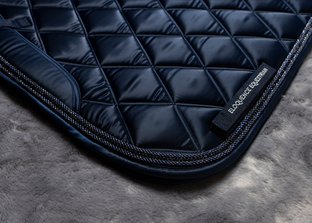 
                  
                    Load image into Gallery viewer, &amp;#39;The Prince&amp;#39; Navy Jewel Saddle Pad
                  
                