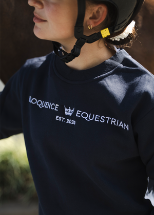
                  
                    Load image into Gallery viewer, Black &amp;#39;Matilda&amp;#39; Equestrian Fleece Pullover
                  
                