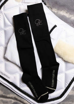 
                  
                    Load image into Gallery viewer, Signature Black Riding Socks
                  
                