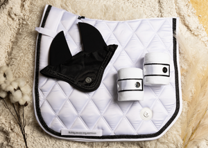 
                  
                    Load image into Gallery viewer, &amp;#39;The Duchess&amp;#39; White Jewel Competition Saddle Pad
                  
                