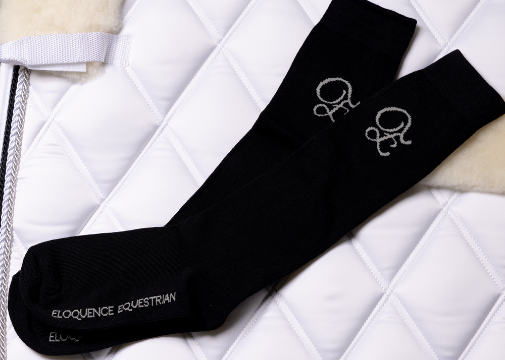 
                  
                    Load image into Gallery viewer, Signature Black Riding Socks
                  
                