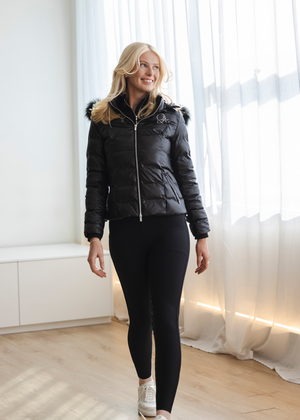 
                  
                    Load image into Gallery viewer, &amp;#39;Tiffany&amp;#39; Black Down Puffer Jacket
                  
                