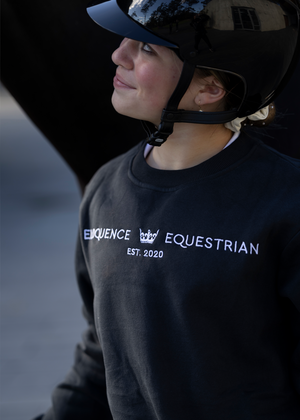 
                  
                    Load image into Gallery viewer, Black &amp;#39;Matilda&amp;#39; Equestrian Fleece Pullover
                  
                