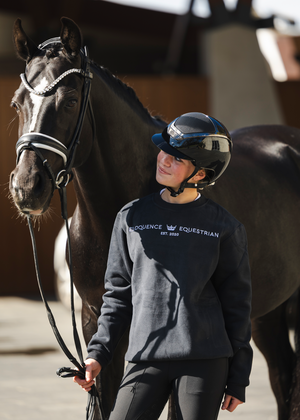 
                  
                    Load image into Gallery viewer, Black &amp;#39;Matilda&amp;#39; Equestrian Fleece Pullover
                  
                