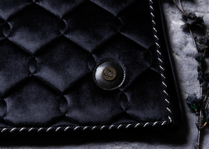 
                  
                    Load image into Gallery viewer, &amp;#39;The Emperor&amp;#39; Black Velvet Saddle Pad
                  
                