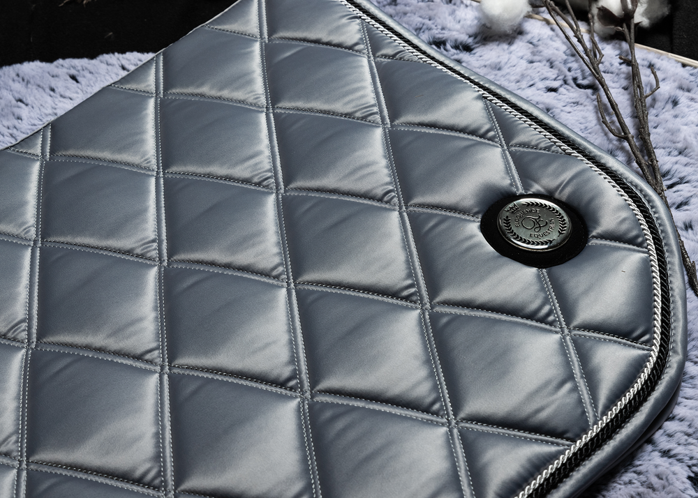 
                  
                    Load image into Gallery viewer, &amp;#39;The Duke&amp;#39; Grey Jump Saddle Pad
                  
                