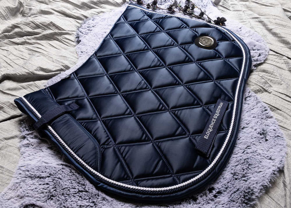 
                  
                    Load image into Gallery viewer, &amp;#39;The Prince&amp;#39; Navy Jump Saddle Pad
                  
                