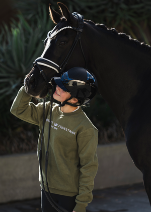 
                  
                    Load image into Gallery viewer, Olive &amp;#39;Matilda&amp;#39; Equestrian Fleece Pullover
                  
                