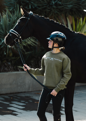 
                  
                    Load image into Gallery viewer, Olive &amp;#39;Matilda&amp;#39; Equestrian Fleece Pullover
                  
                
