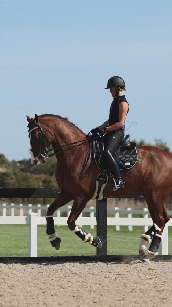 
                  
                    Load and play video in Gallery viewer, Black &amp;#39;Lilly&amp;#39; Sleeveless Riding Top
                  
                