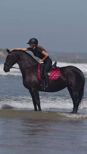 
                  
                    Load and play video in Gallery viewer, &amp;#39;The Empress&amp;#39; Ruby Red Jewel Saddle Pad
                  
                