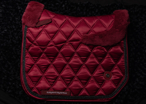 
                  
                    Load image into Gallery viewer, &amp;#39;The Empress&amp;#39; Ruby Red Merino Fleece Saddle Pad
                  
                