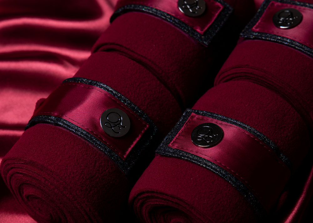 'The Empress' Ruby Red Stardust Polo Wraps