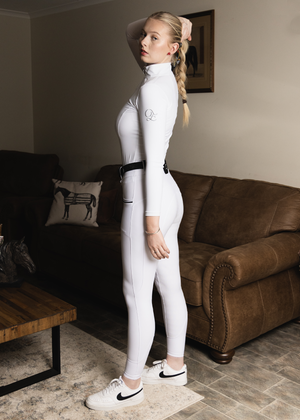 
                  
                    Load image into Gallery viewer, NEW White &amp;#39;Diana&amp;#39; Competition Tights
                  
                